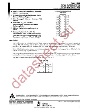 74AC11244DBR datasheet  